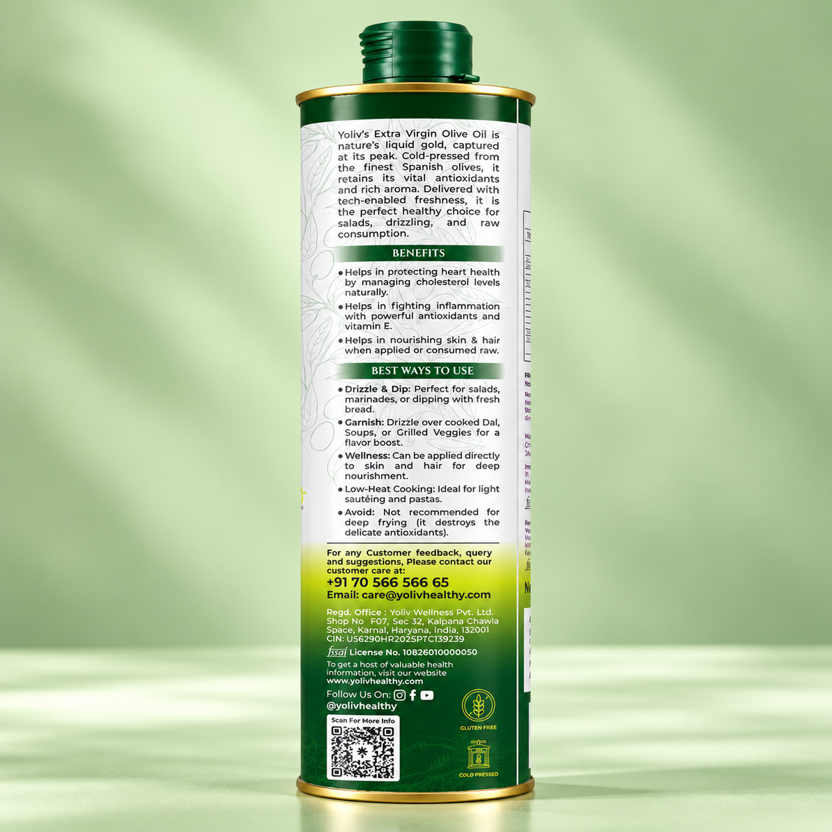 Yoliv Olive Oil "The Duo Pack" Extra Virgin & Extra Light