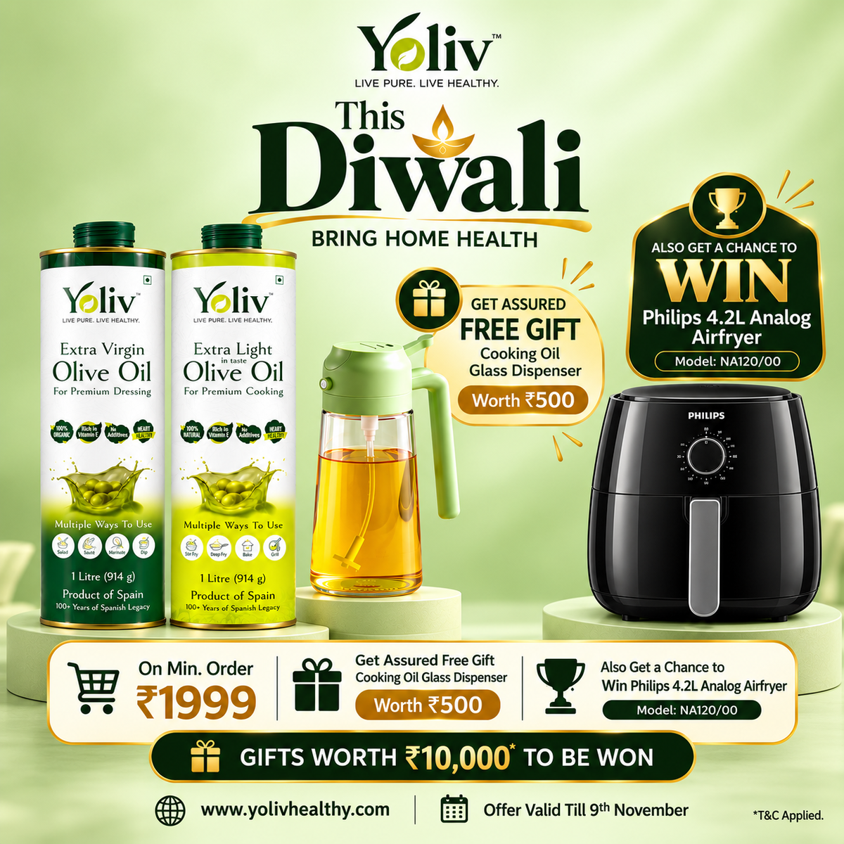 Yoliv Olive Oil "The Duo Pack" Extra Virgin & Extra Light